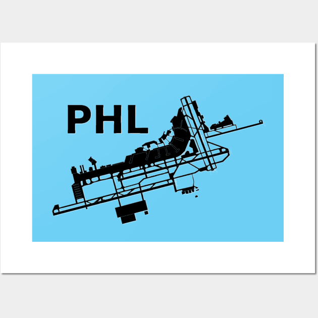 PHL - Philadelphia International Airport Wall Art by evaporationBoy 